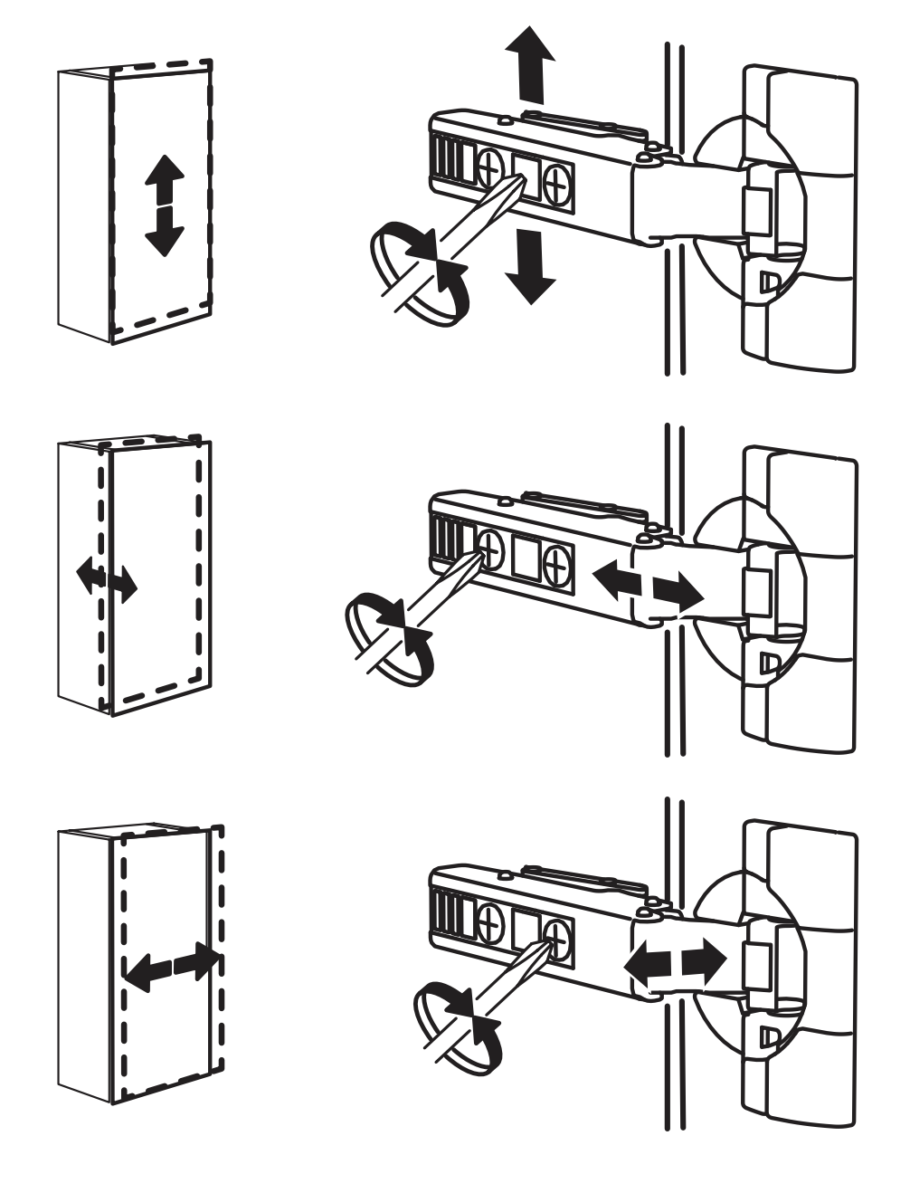 Adjusting ikea outlet hinges